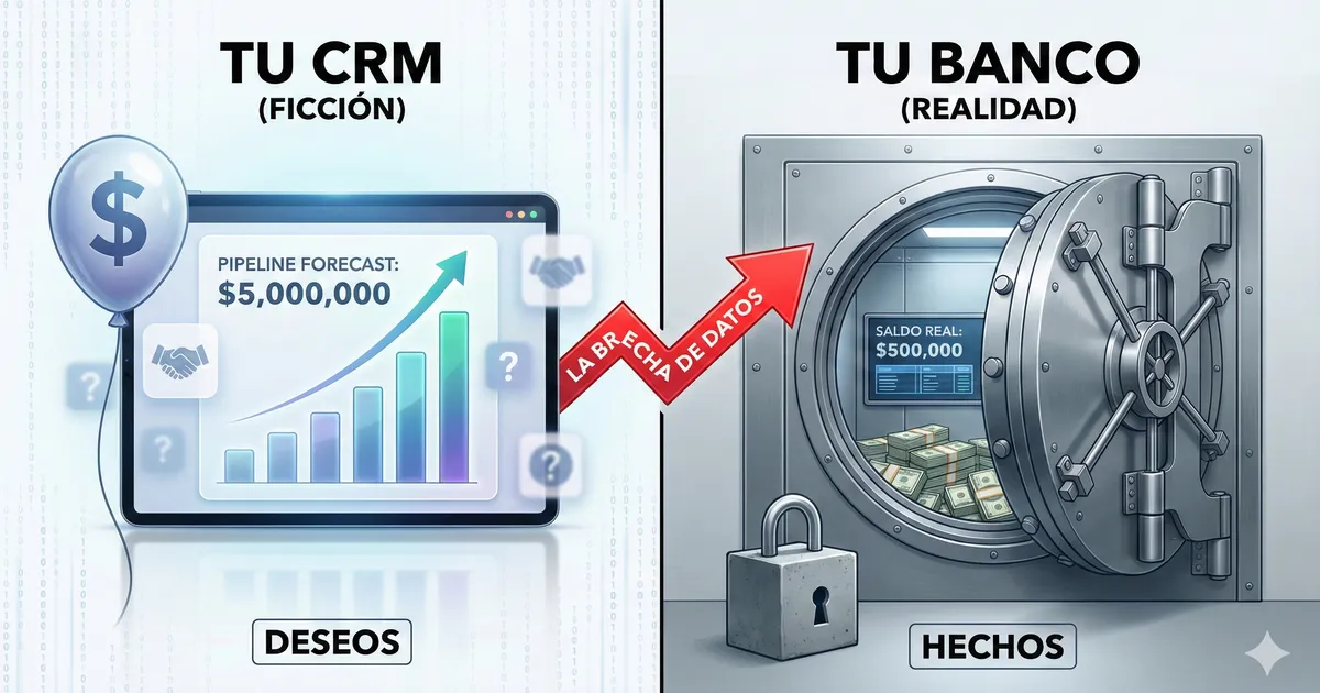 Diferencia entre forecast de ventas en CRM y facturación real pipeline de ventas